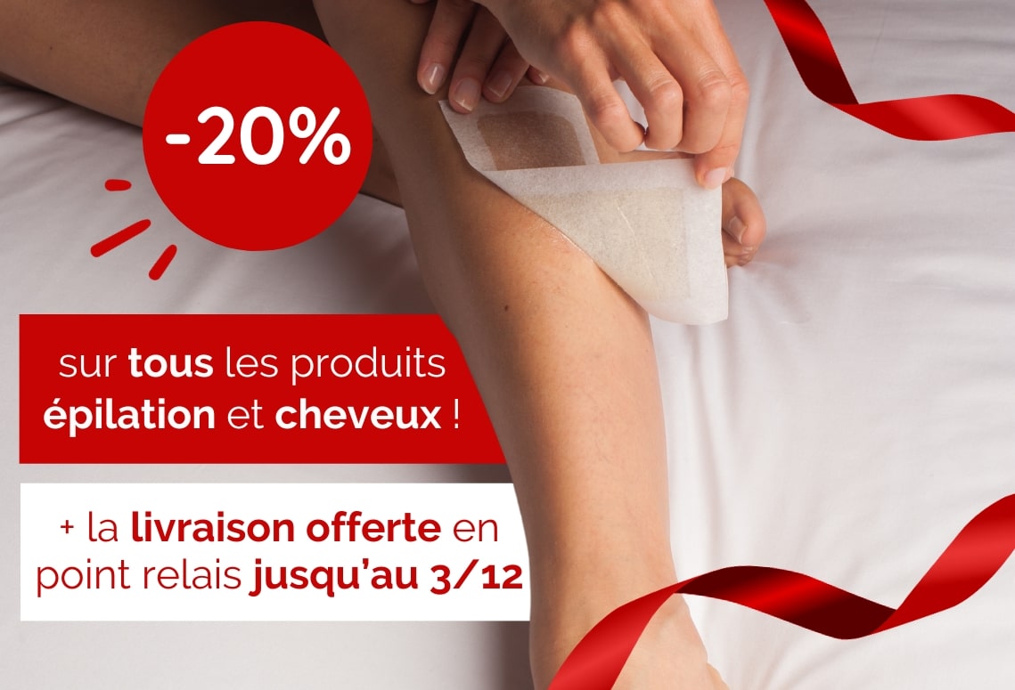 Profitez de -20% sur tous les produits épilation et cheveux !